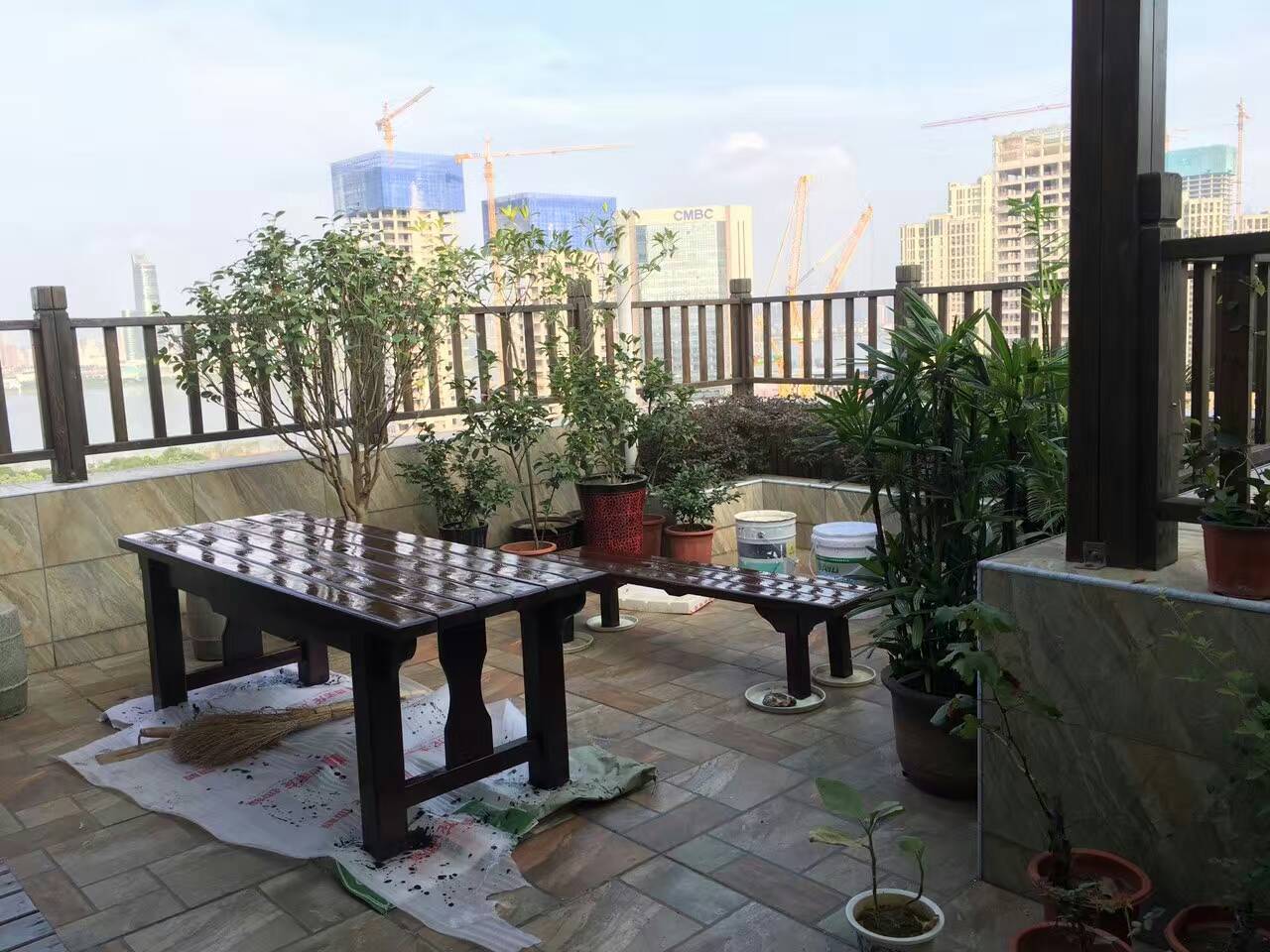 長沙防腐木桌椅