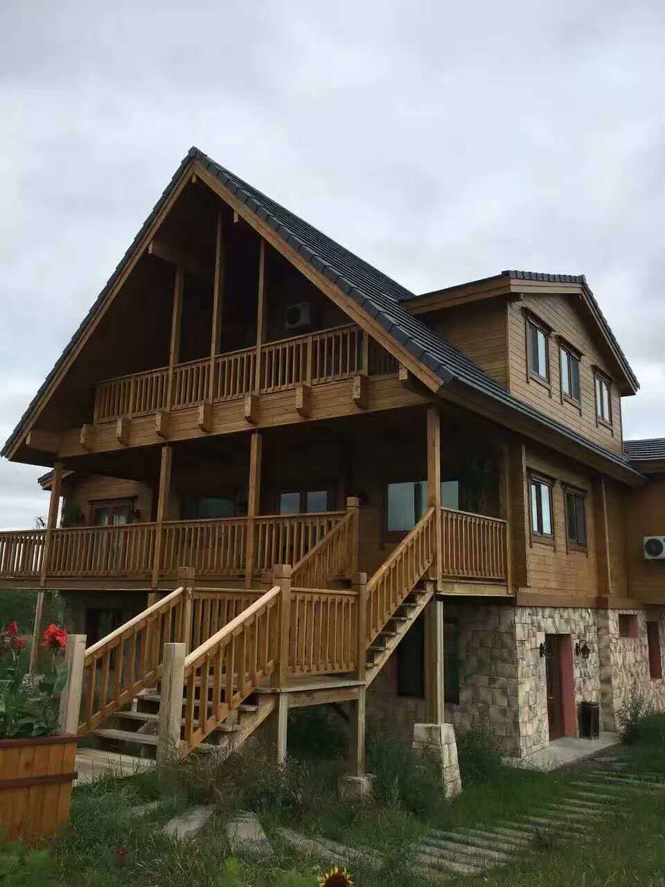 防腐木涼亭，木屋，護欄，地板，葡萄架